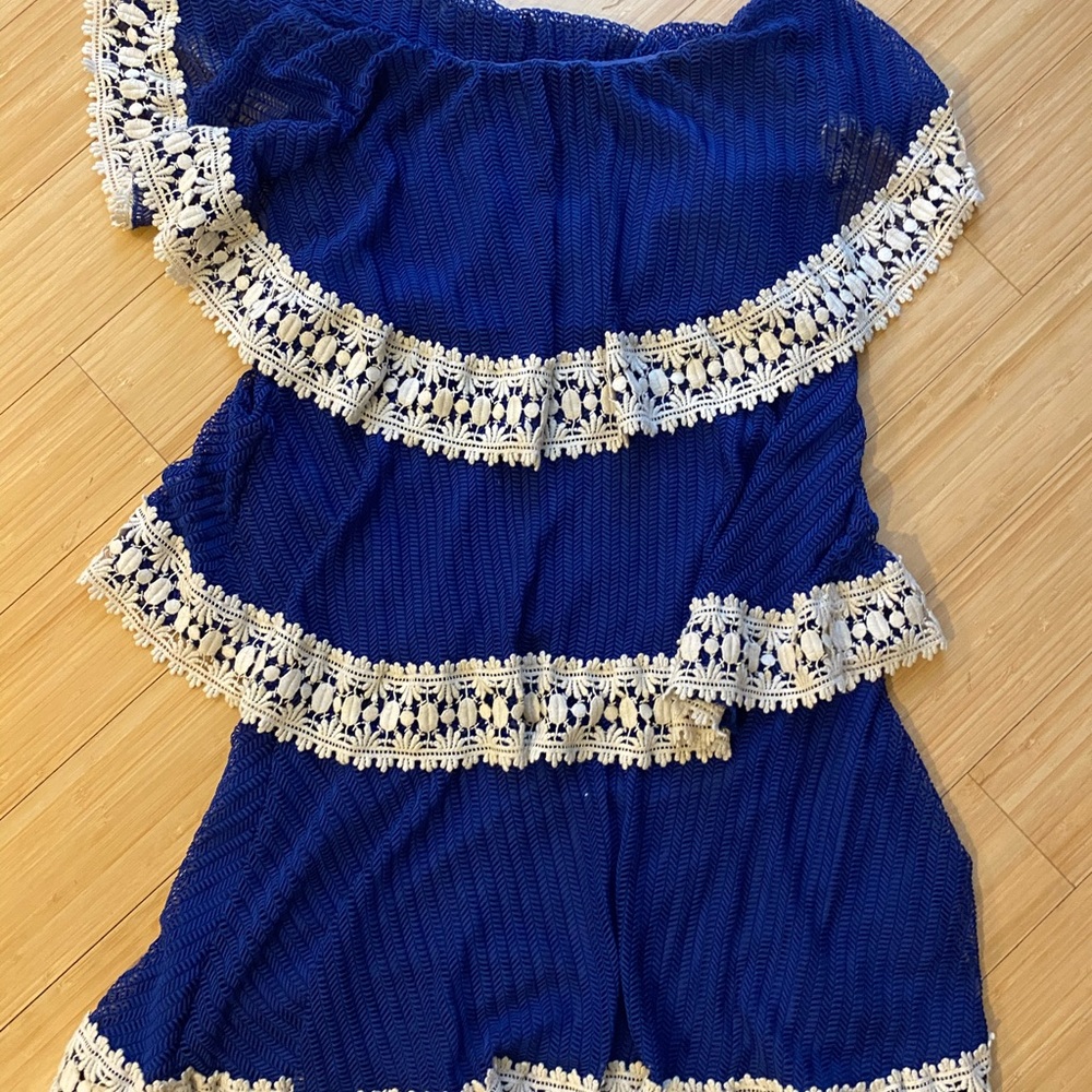 Judith March Tiered Crochet Dress